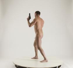 MICHAEL NAKED MAN DIFFERENT POSES WITH GUNS 2